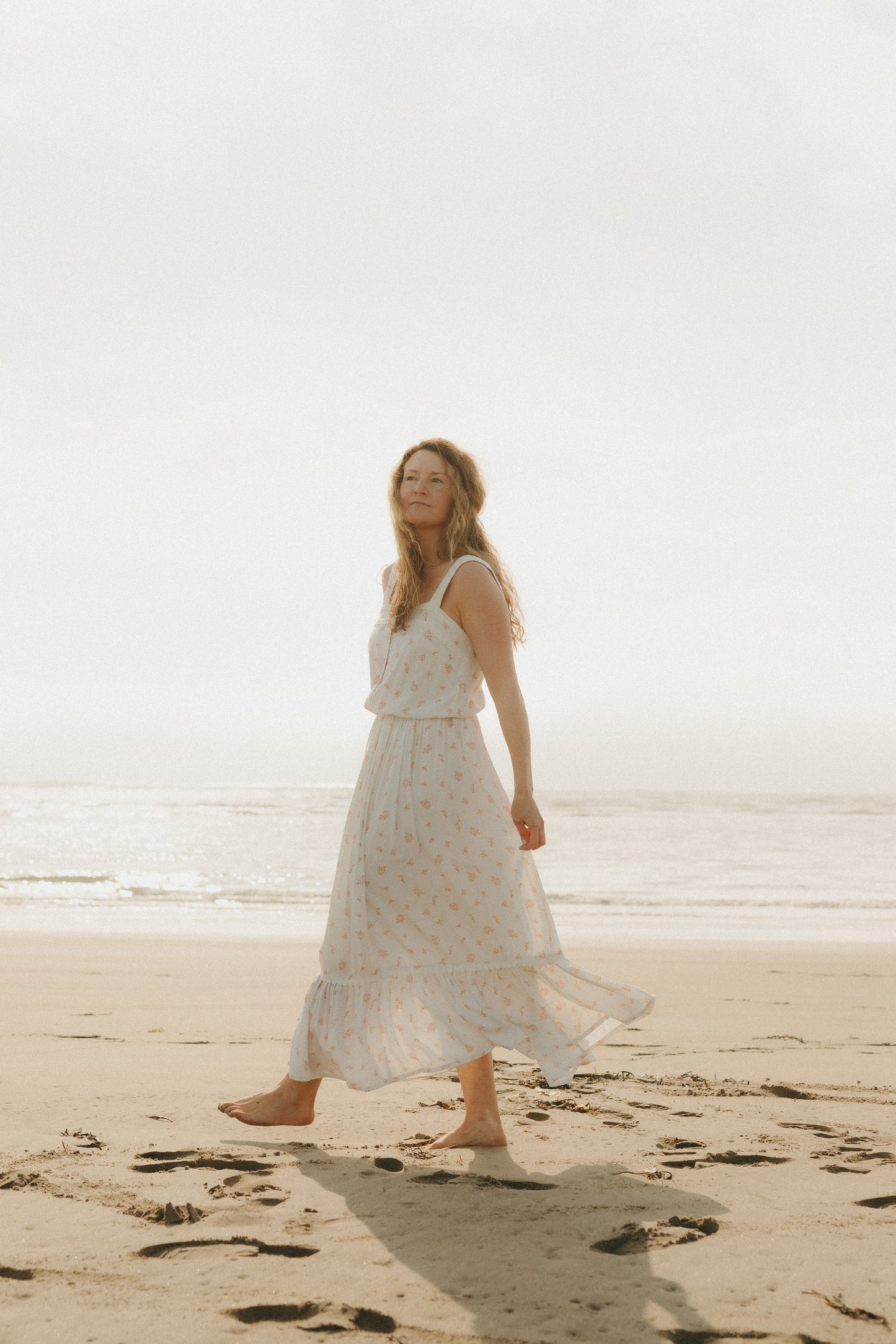 Grace Dress in White Blossom