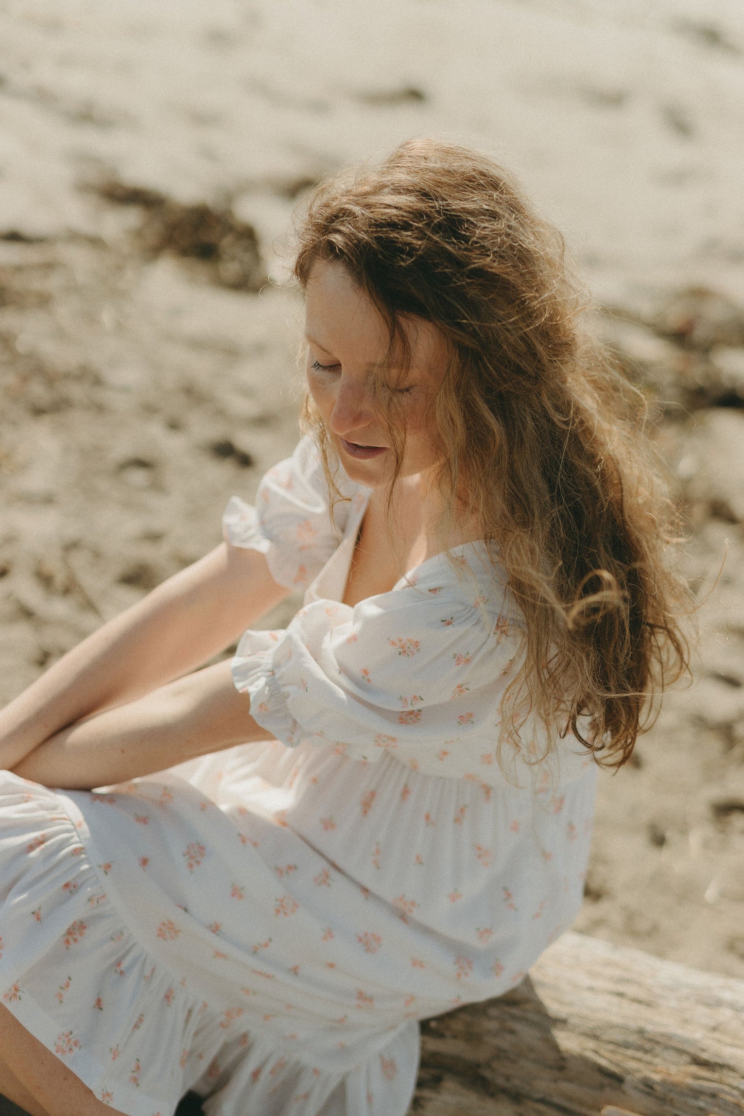Dottie Dress in White Blossom